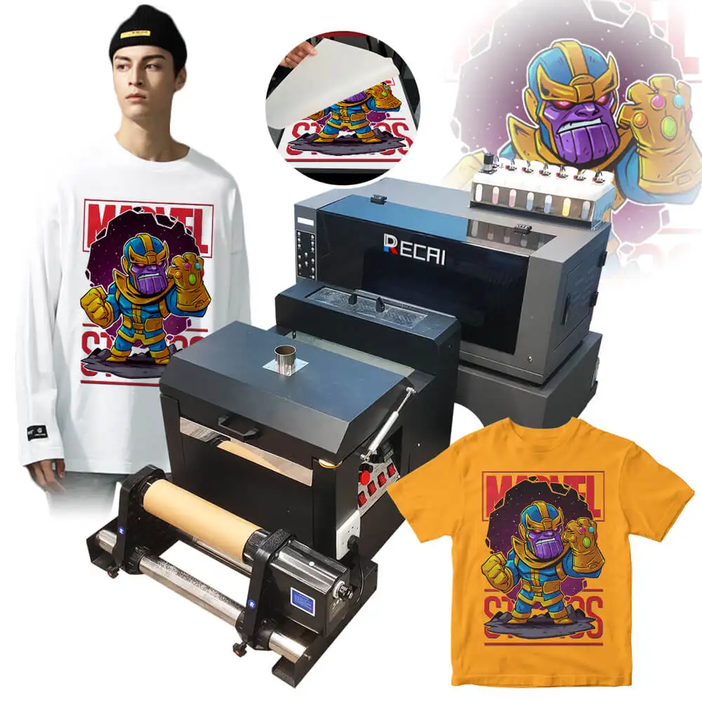 RECAI Advanced R-F300 DTF PET Film Printer Impresora Canvas Bag Tshirt Garment 30cm DTF Printer for Any Fabric