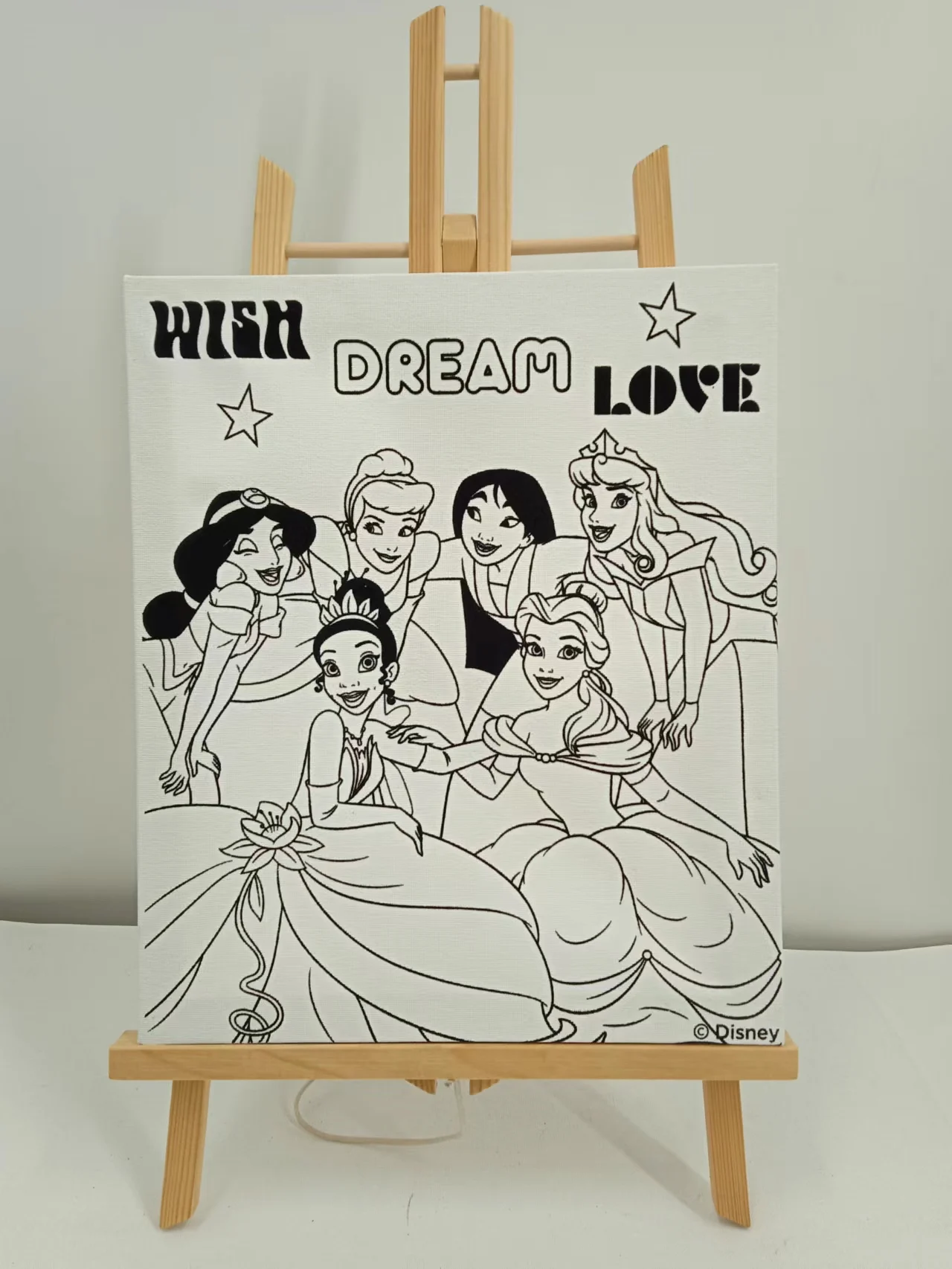 custom hand painted canvas pine wood panda painting by numbers for kids students