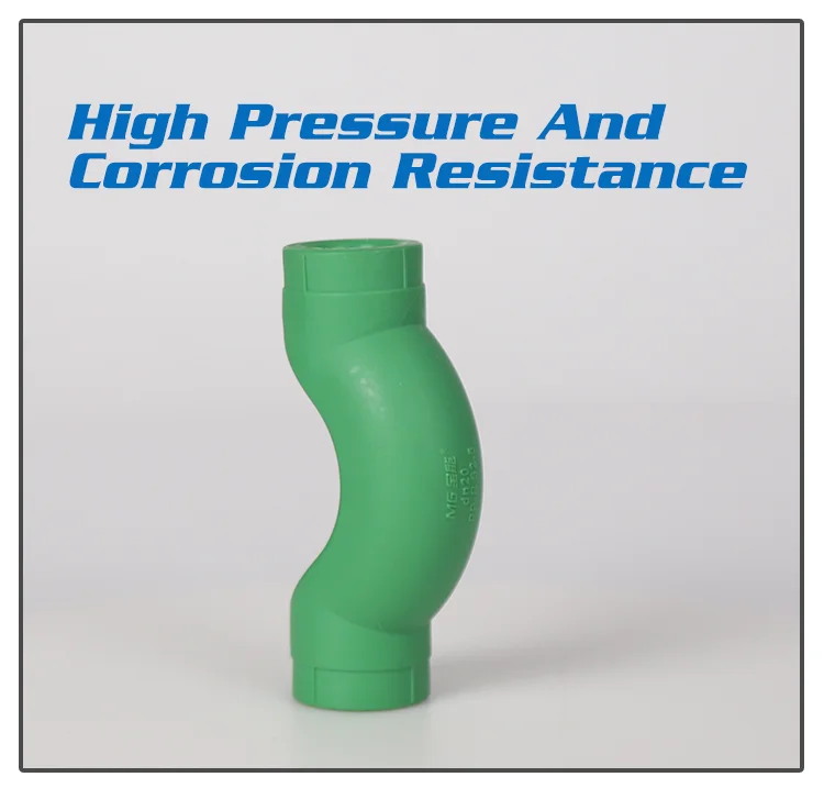Plumber Material PPR Water Pipe Fittings Plastic Cross Over Bridge Bend PPR Bridge Elbow