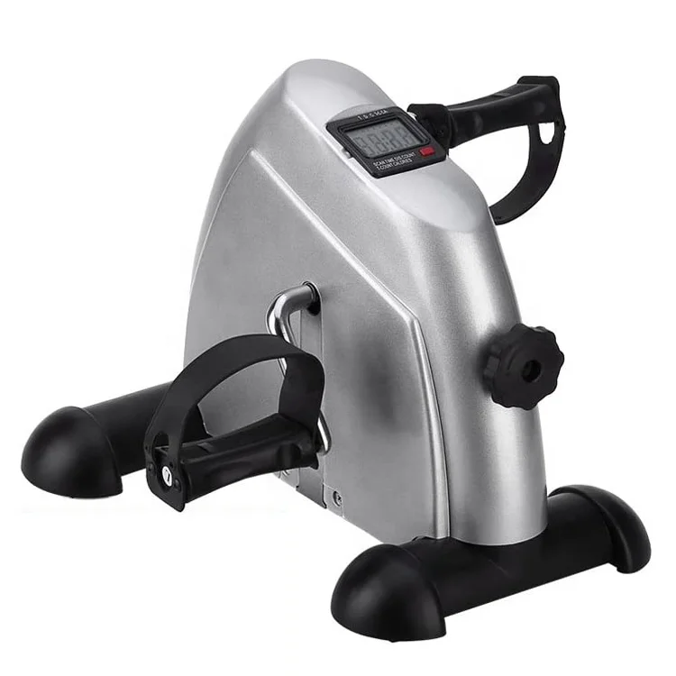 Mini Exercise Bike Under Desk Bike Pedal Exerciser Portable Foot Cycle Arm & Leg Peddler Machine with LCD Screen Display
