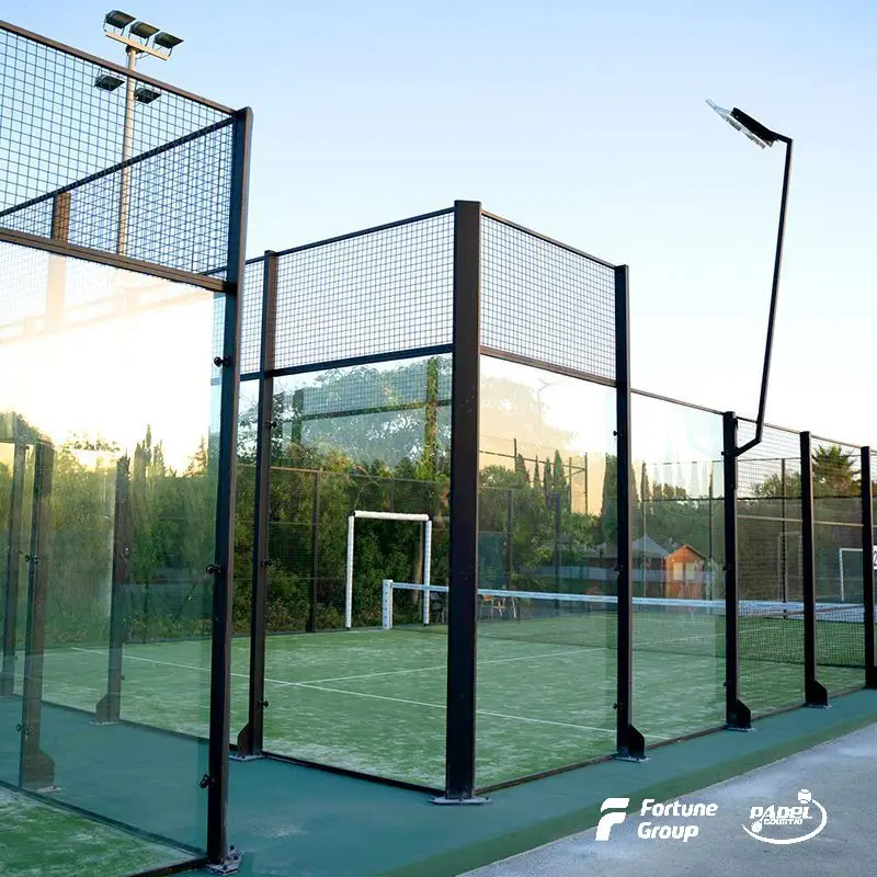 Factory supply 100% hot dip galvanized poles padel court  for structure golden quality level