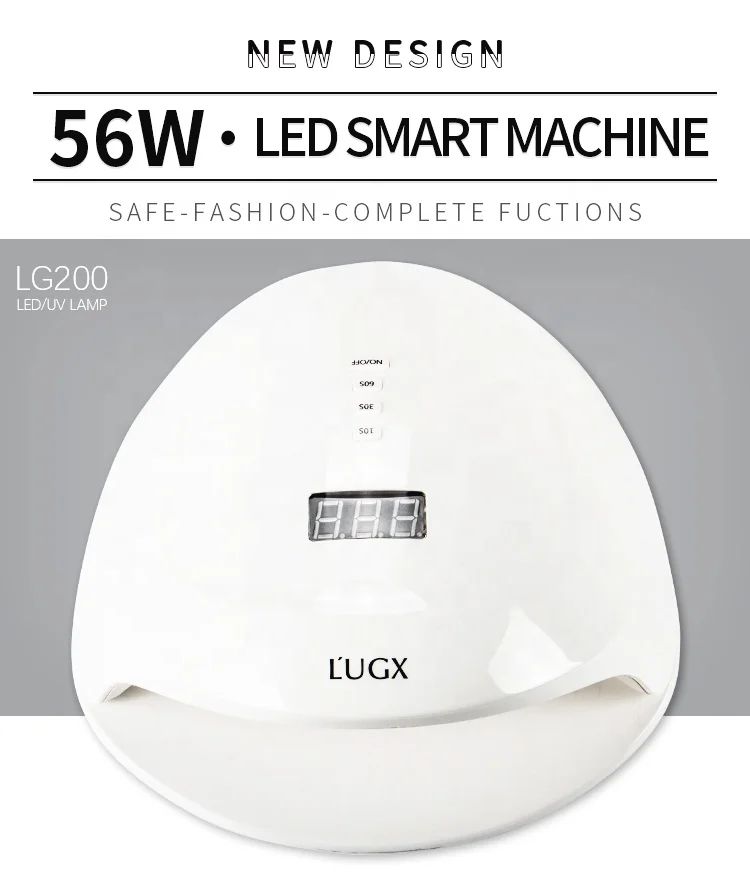 
LUGX 56w Gel Nail Polish UV LED Light with Timers, salon nail dryer 