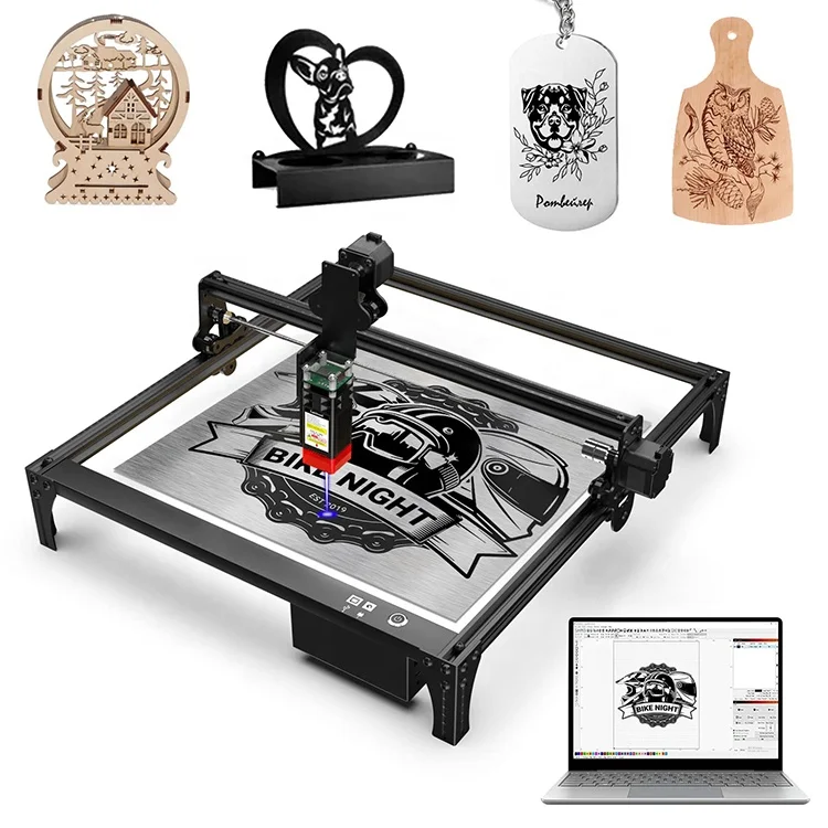 Hot sale Blue laser diode mini automatic diy new engraving cutting machines for wood plastic MDF