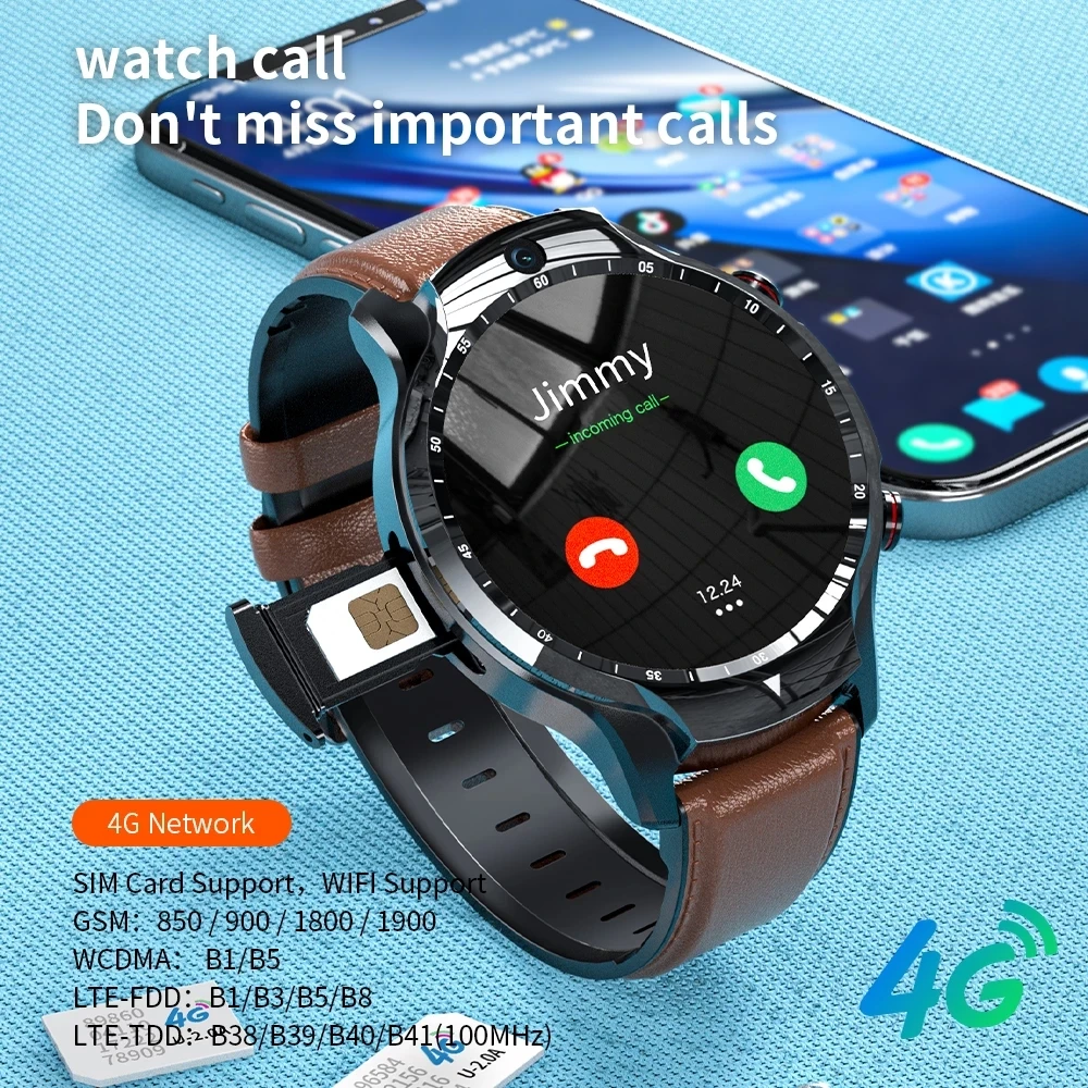 LOKMAT APPLLP 5 Android Smart Watch 4G Network Wifi GPS Relogio Inteligente Dual Camera 4G+128G Storage Watch for Men Phone