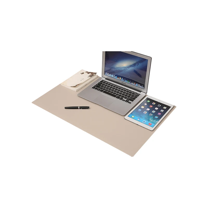 Odorless leather desck mat leather rolled up mat office desk mat silicone leather