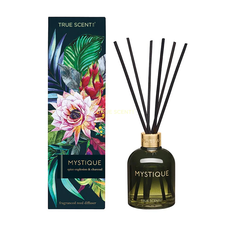 200ml reed diffuser frosted bottle with rattan sticks and gift box