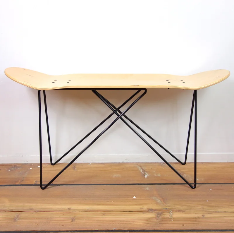 Innovative Black White Furniture Legs for Stool Metal Hairpin Leg With Skateboard for Coffee Table Display Side Table