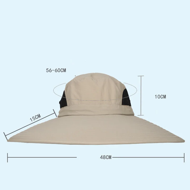 Шляпа от солнца для женщин, летняя Солнцезащитная шапка с защитой от ультрафиолета, с широкими полями, быстросохнущая, для путешествий, повседневная, дышащая, для мужчин