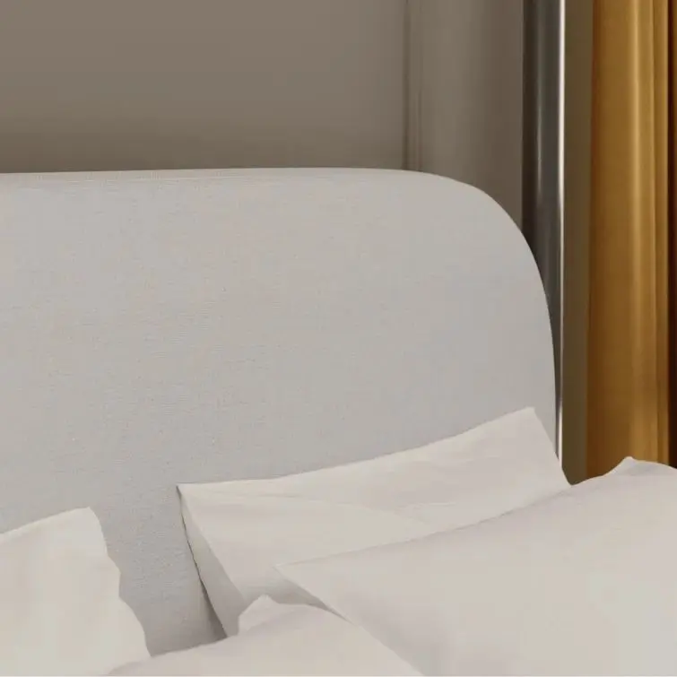 Modern Design Easy Assembly Black 4 four  Poster Iron Bed No Box Spring Needed Upholstered Metal Canopy Platform Bed Frame