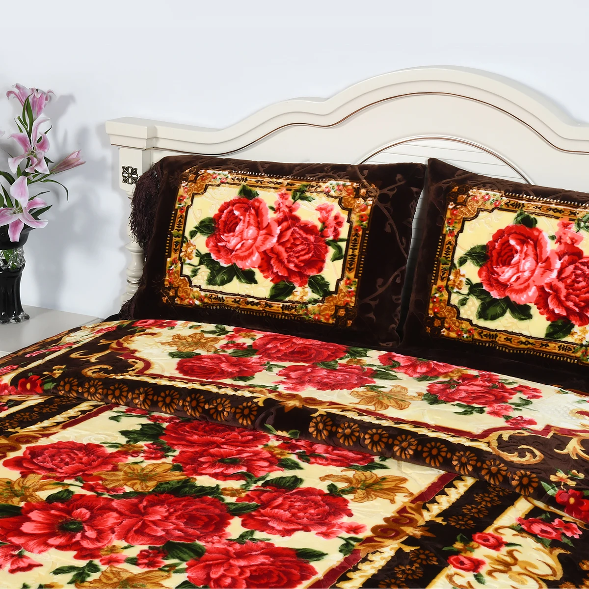 Wholesale 100% Polyester Personalized Queen Size Classic Wool Portable Bed Blanket
