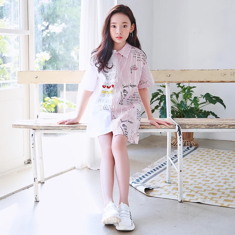 
2021 summer Fashion Cotton Newly girls%27+dresses Kids korean design casual kids clothes girl dress 