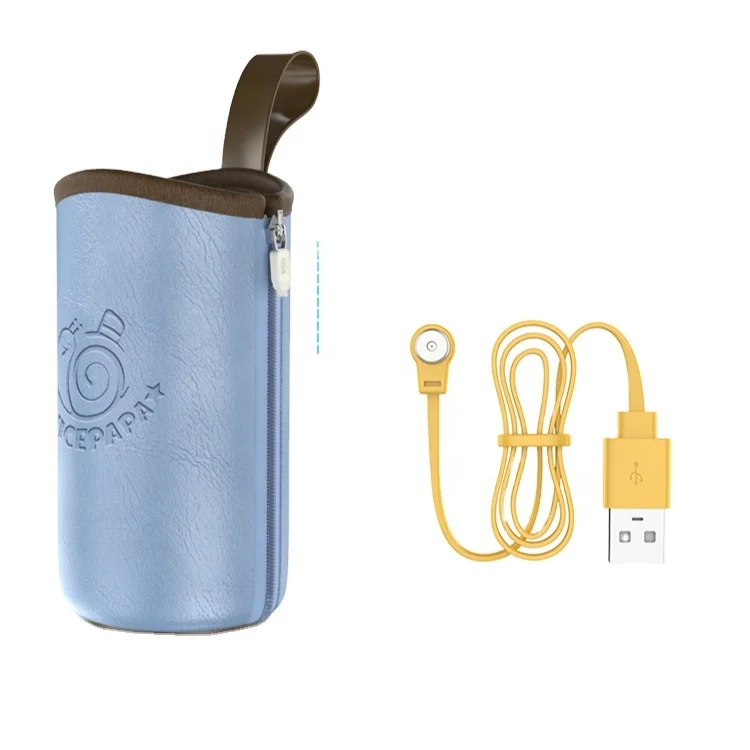 Car - Mounted Usb Travel Coffee Cup Mug Portable Baby Milk Feeding Bottle Warmer Zipper