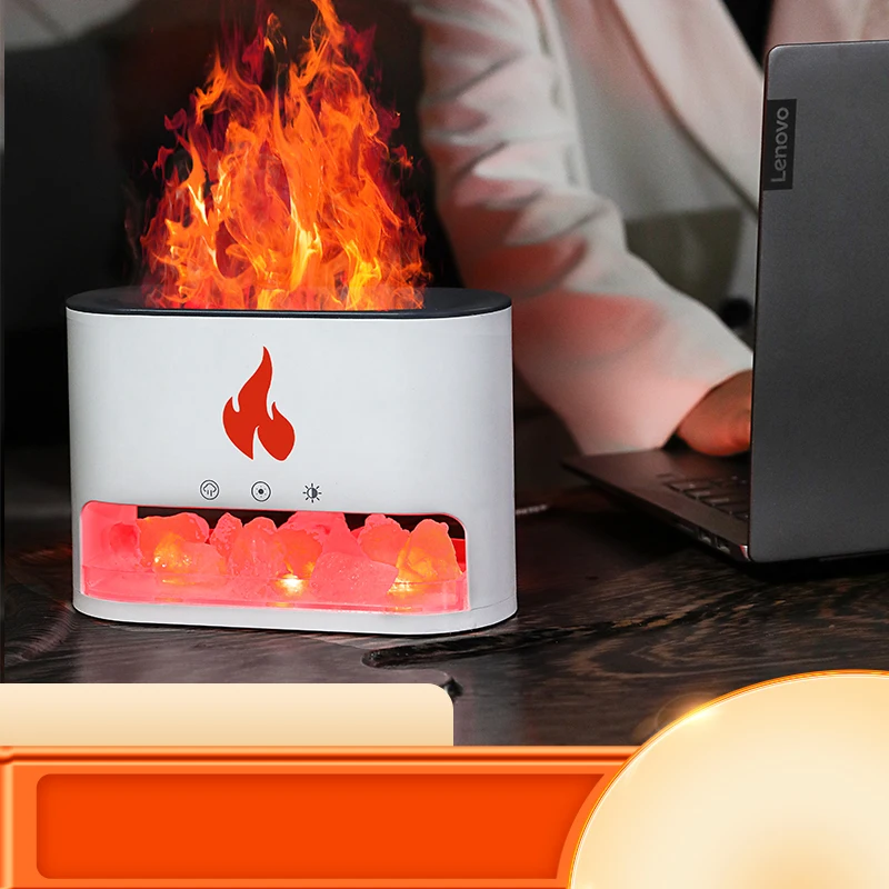 Эфирные масла Аромат Ультразвуковой туман Led Simulation 3D Blue Fire Flame Увлажнители воздуха