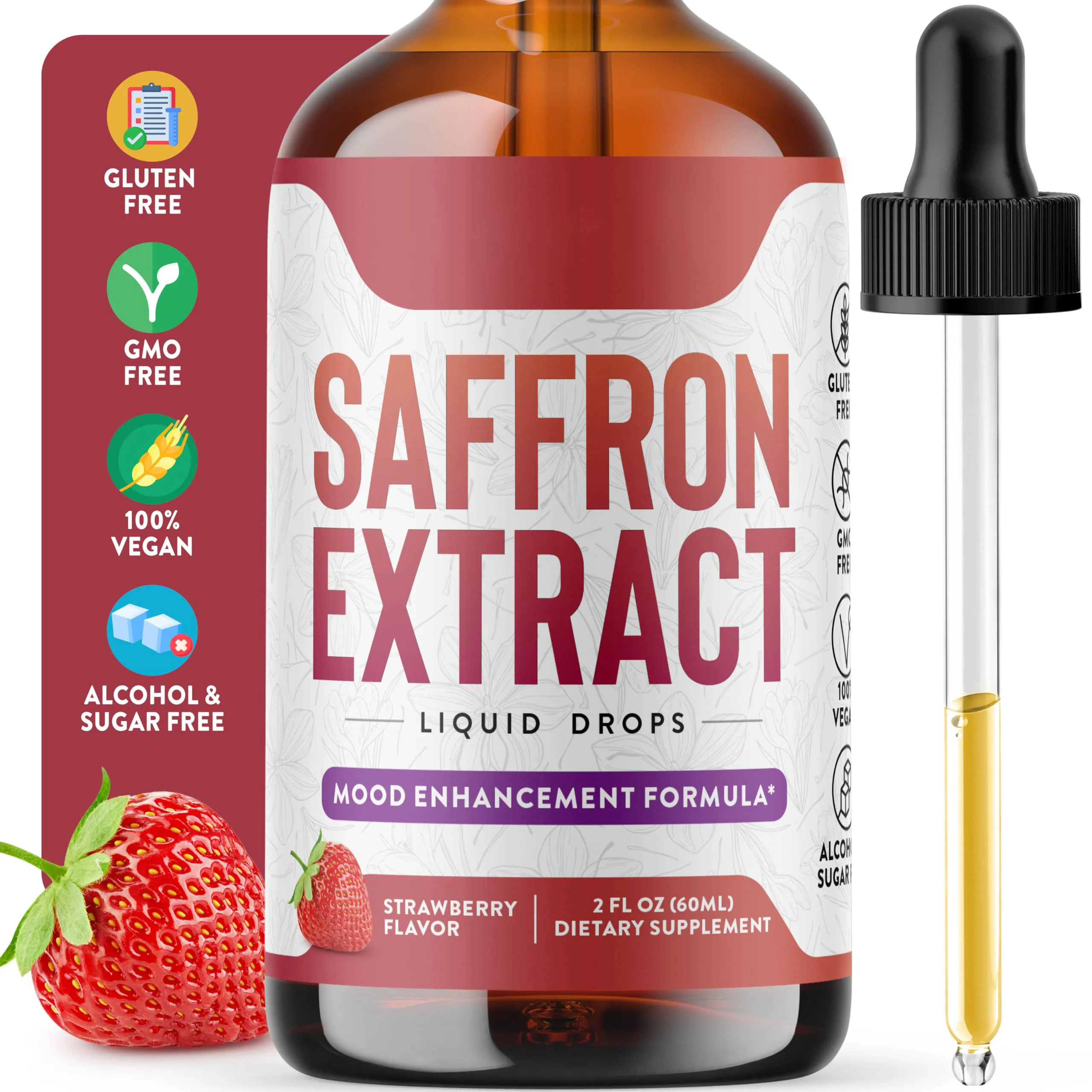 Saffron Drops for GMP Certified Non-GMO Gluten-free Vegan Saffron Extract Drop