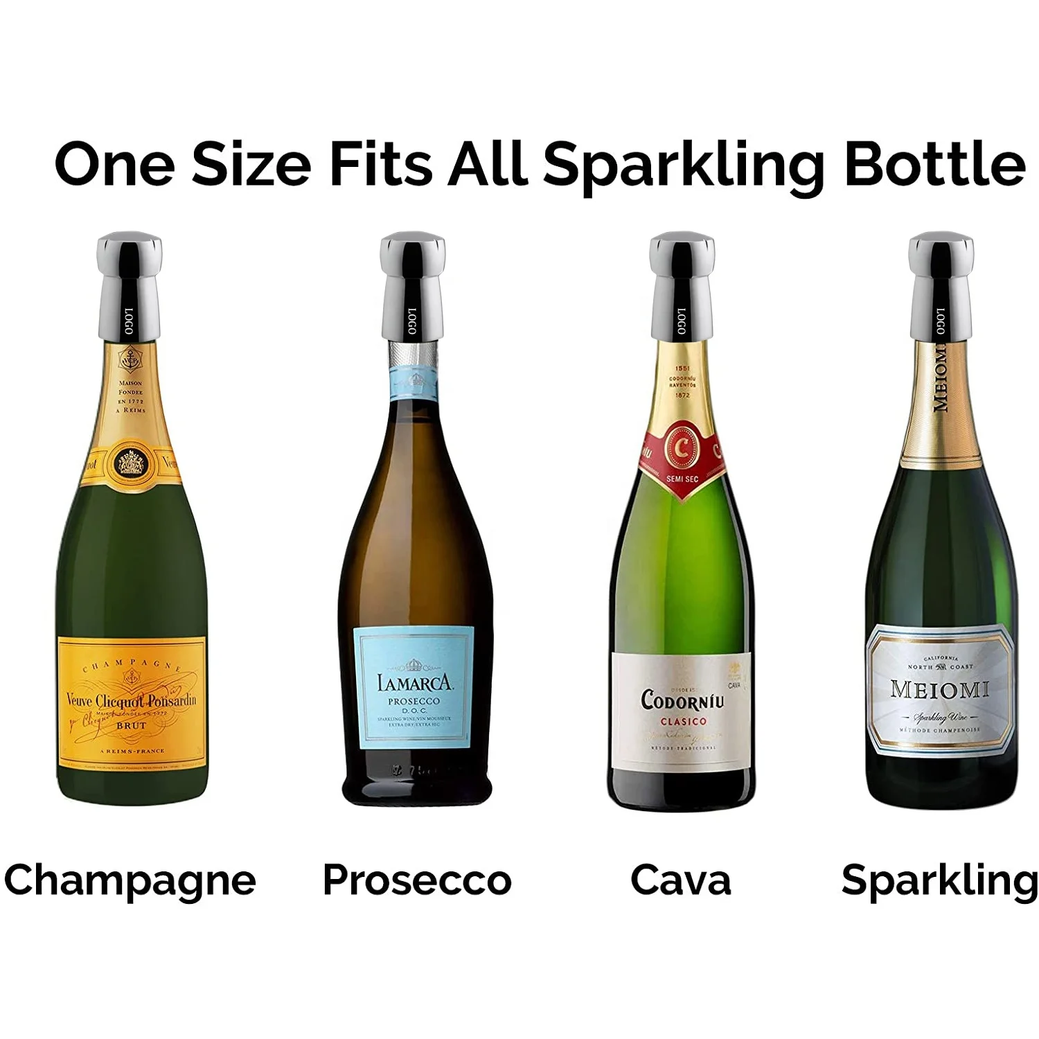 China Manufacturer Wholesale Custom Logo Stainless Steel Silicone Metal Whiskey Champagne Animal Wine Bottle Stopper