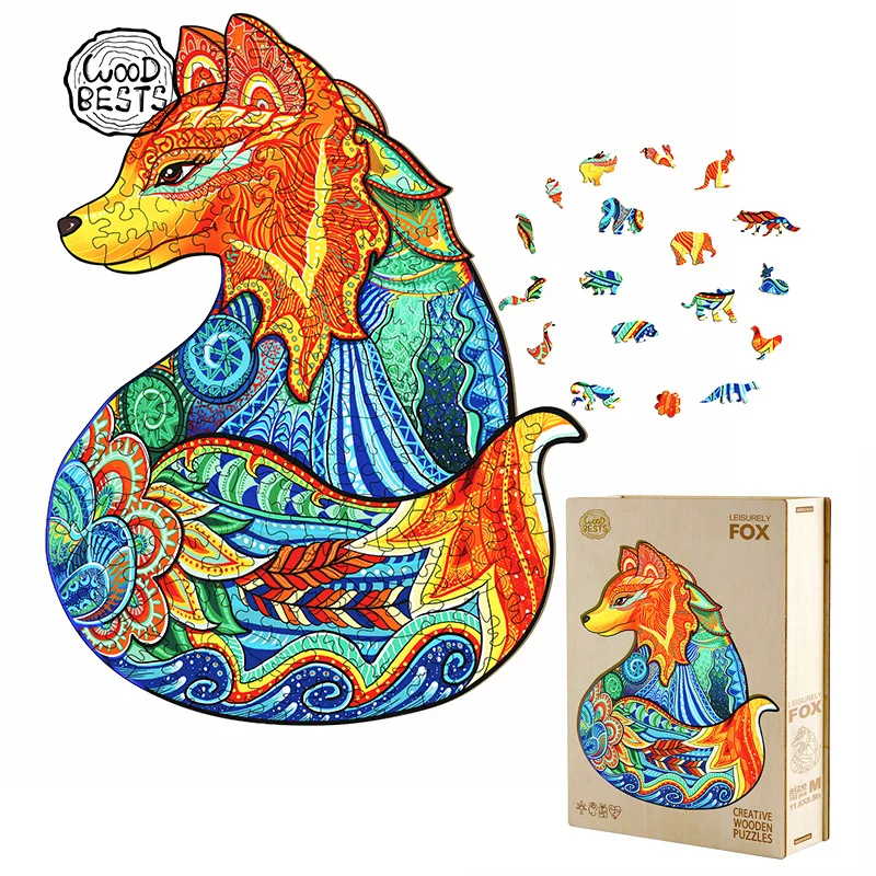 Unique Shape Animal Shaped Puzzle Wooden Jigsaw custom puzzles