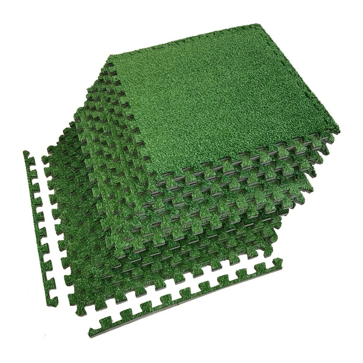 Easy to clean non-toxic safe turf tiles artificial grass puzzle carpet mat