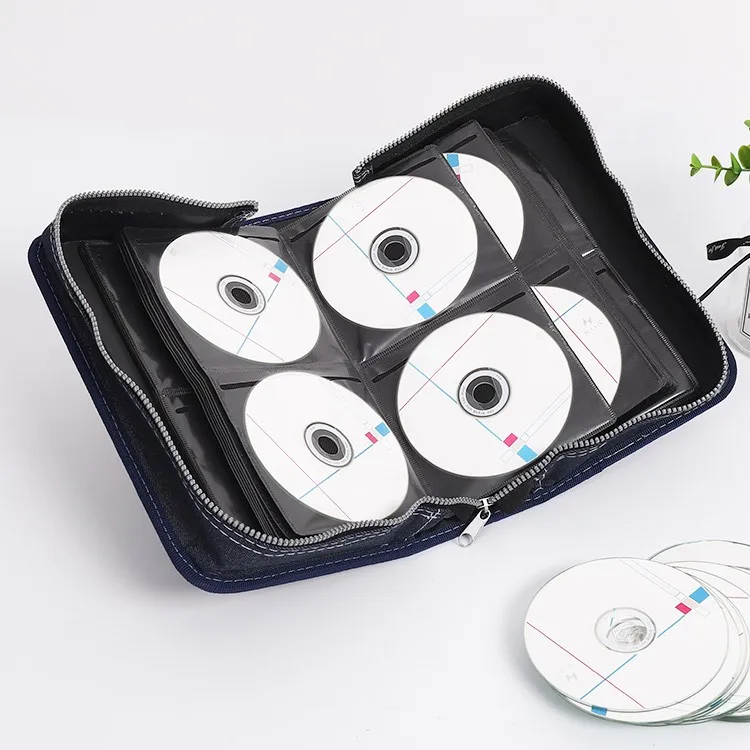 Индивидуальный модный Джинсовый чехол-бумажник большой вместимости для Cd/dvd Dvd
