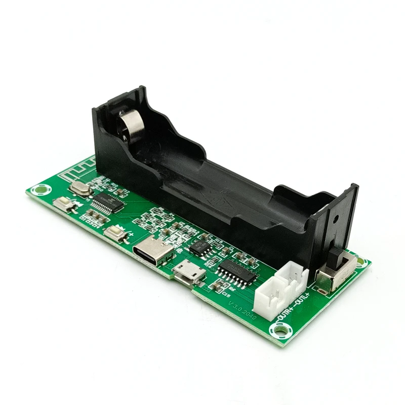 ZFX-BT001Channel цифровой сабвуфер усилитель доска 3 Вт * 2 двухканальным аудио держатель литиевой батареи