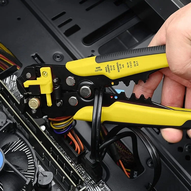 YTH 5 In 1 Automatic Wire Stripper Multi-function Stripping Cutting Crimping Pliers Terminal Tool