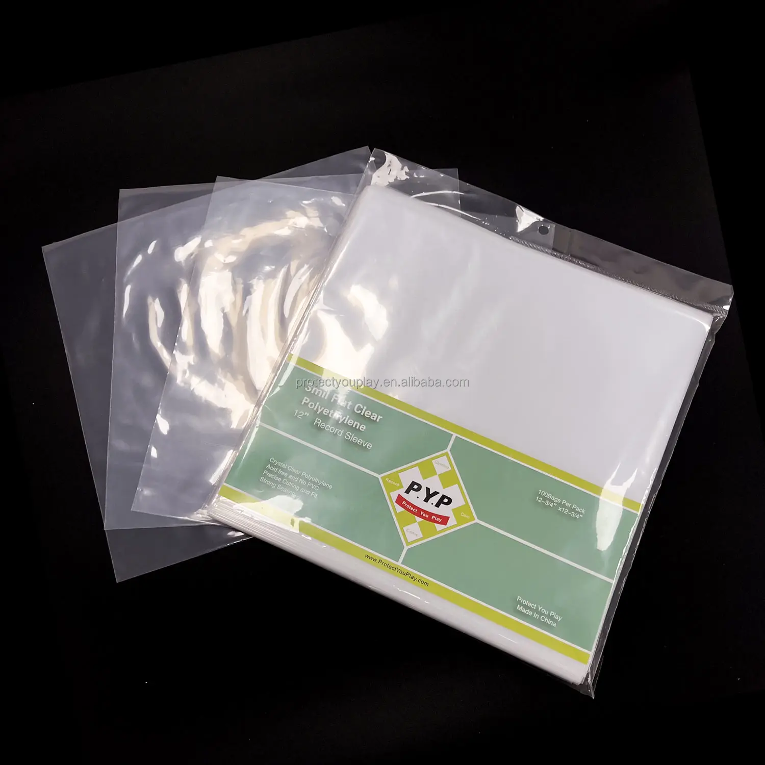 P.Y.P Durable Wrinkle-Free High-Density Polypropylene High Clear Vinyl Record Outer Sleeves