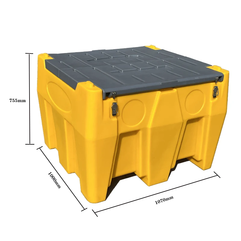 Rechargeable fuel tank diesel gasoline AdBlue,  Fuel Storage with battery installed pump nozzle hose flow meter quantitative
