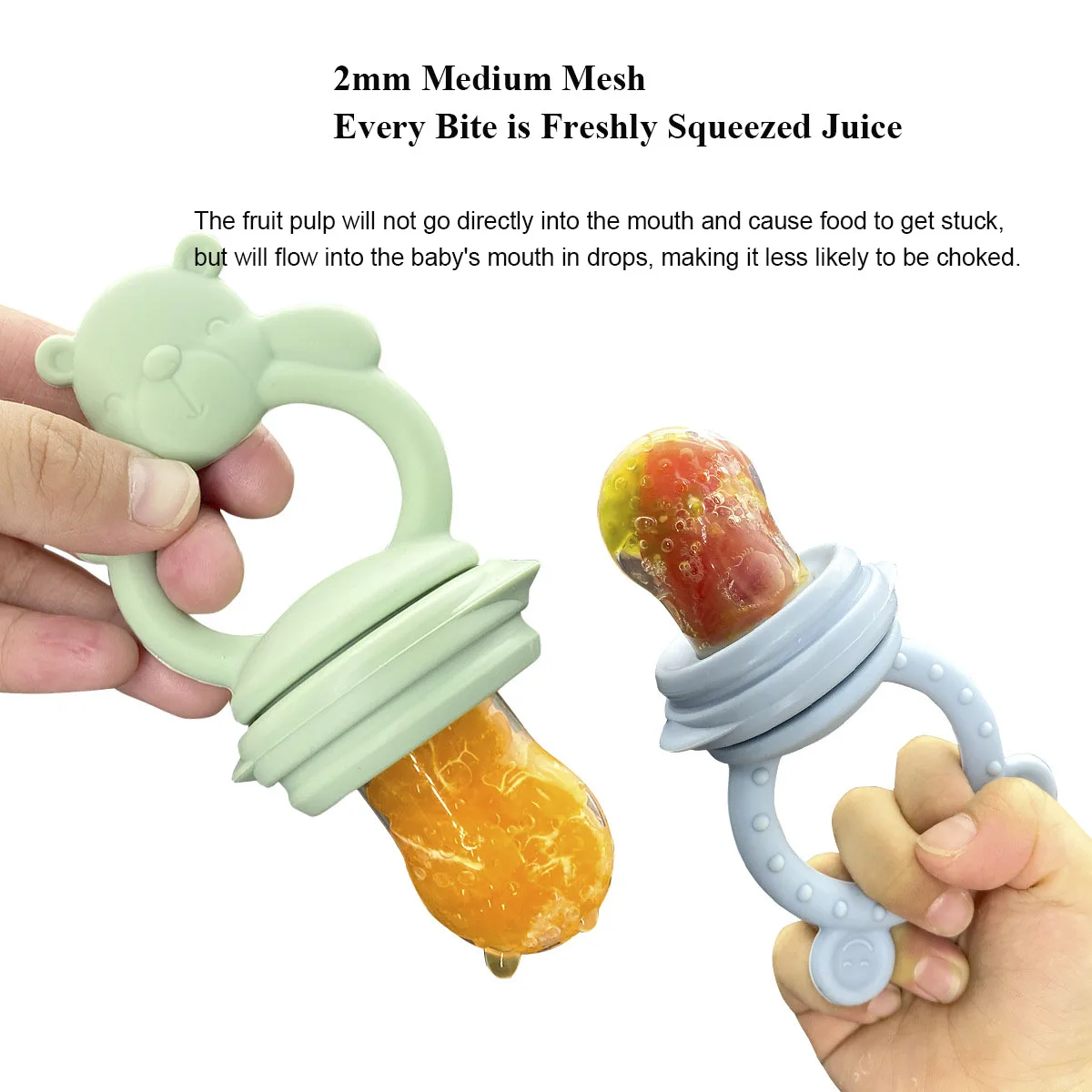 New Arrival Baby Breastmilk Popsicle Molds & Fruit Feeder Set Silicone Pacifier Feeder and Teether for Baby Teething Pacifier
