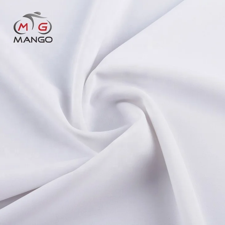 breathable cycling wear white antistatic tube microfiber polyester spandex fabric