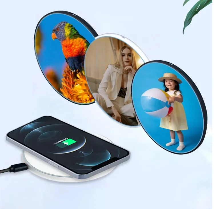 Subli-forward New Arrival Hot Customized Logo Portable Wireless Charging Sublimation Blank Wireless Charger