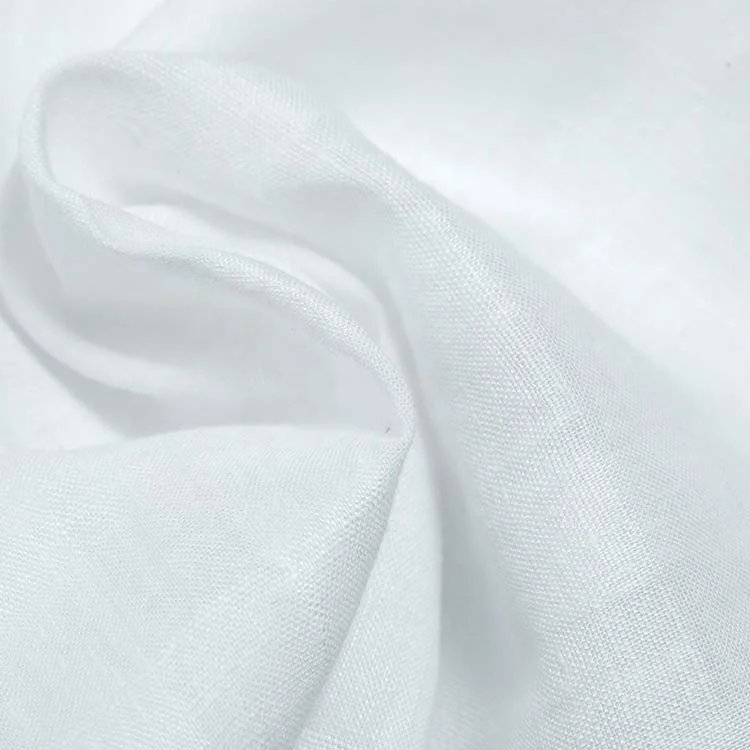 Wholesale simple pure color cotton 26%C 74%L linen polyester shading Blackout curtain fabric