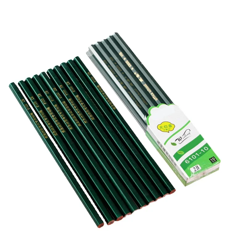 High Quality  2B Safe Standard Wood  Painting Sketch Drawing Pencil Art Set School Supplies Pencil