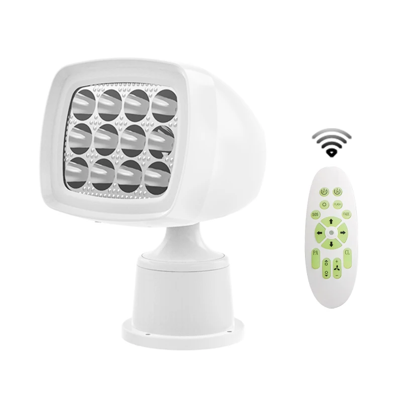Marine 12v/30v Yacht Boat Ship Remote Control cool white Hid Led Searchlight With Wire Searchlight Lamp