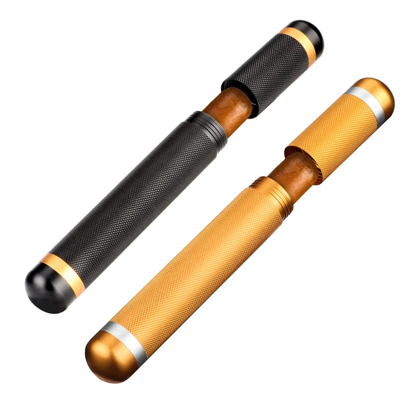 Алюминиевая трубка для сигар оптовая продажа элегантные герметичные держатели портативный дорожный Чехол