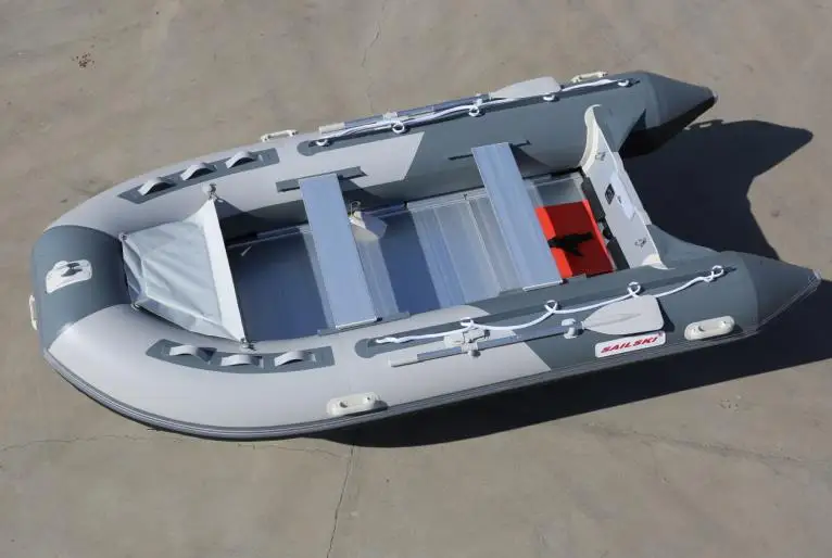 China 3.8M Hypalon Sport Cabin Cruiser Rigid Passenger Hovercraft Canoe inflatable Boat With Motor