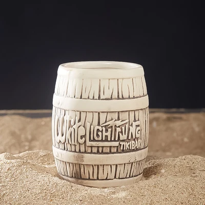 Tiki один кусок кружка деревянная бочка на заказ керамическое ведро чашки поставщик производитель