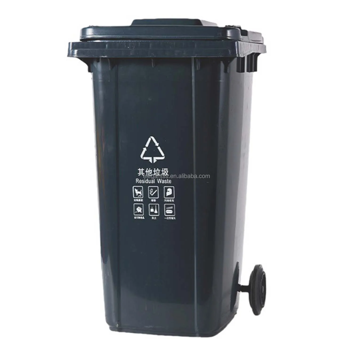 60L 100L 120L 240L Recycle Plastic Garbage Bin Trash Can Dustbin Waste Bin