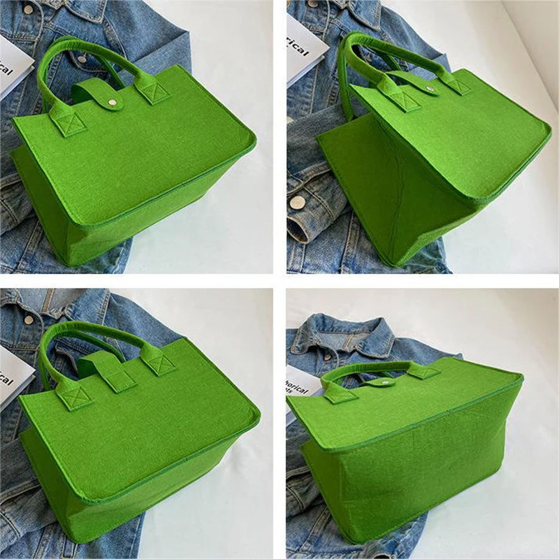 Factory Wholesale High Quality Custom Felt Bags Eco Friendly Large Capacity Fashion Colorful Felt Tote Bag for Shopping