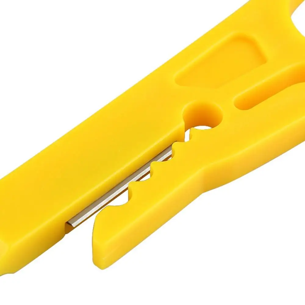 Mini Yellow Portable Wire Stripper Network Insert Crimping Tool Cat5e Cat6 Cable Stripping Wire Cutter Multi Tools
