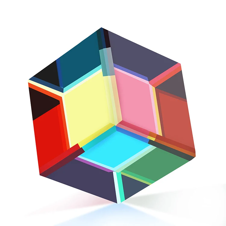 2022 new style high quality intelligence colorful corner optical prism cube for kids