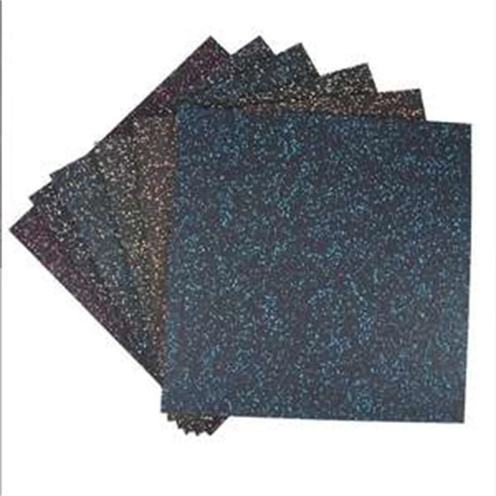 Indoor black color heavy duty fitness room recycled anti slip EPDM rubber floor tile