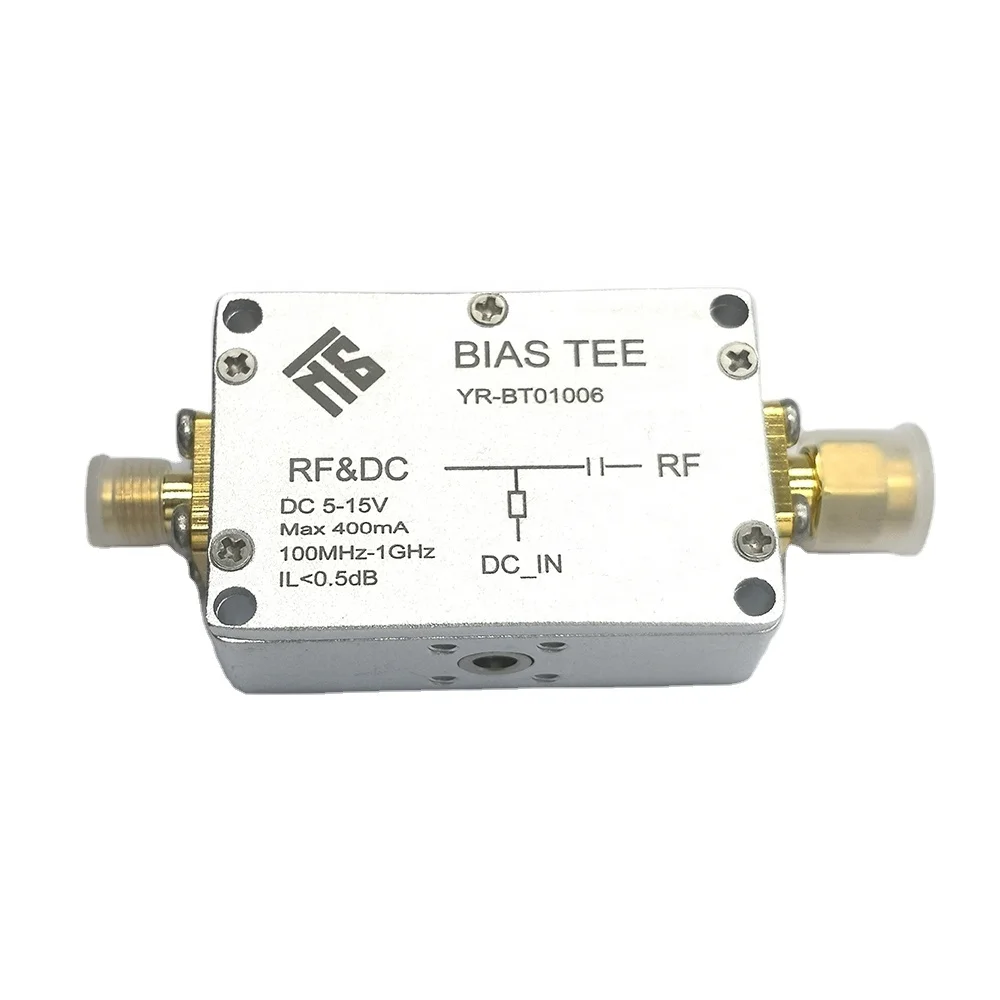 High Quality Wholesale Best Low Insertion Loss Dc 5-15v 100Mhz-1Ghz RF Accessories Isolated Bias Tee for RF Communication