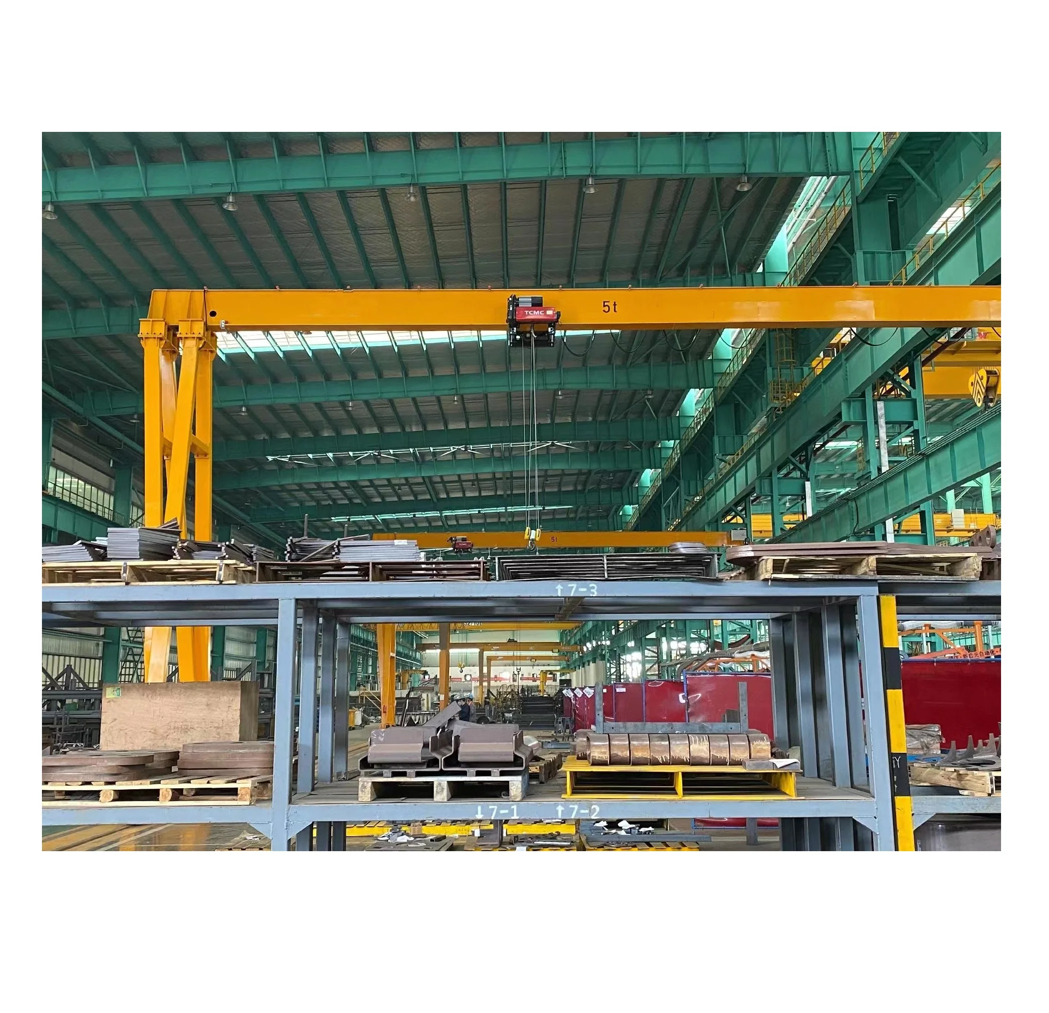 Design of semi gantry crane