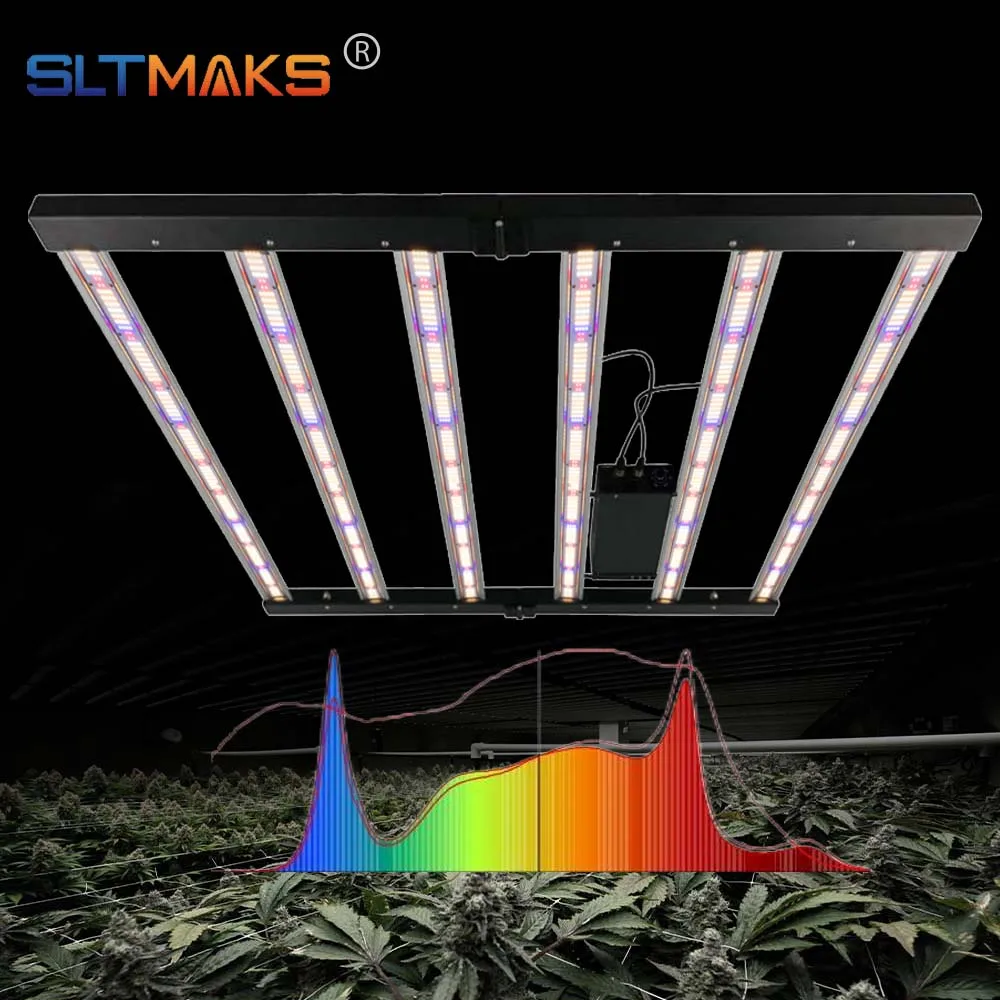 640W Led Growth Lamp Foldable Adjustable Full Spectrum Horticulture Plant Lamp 6Bar Indoor Farming Led Grow Light 640W