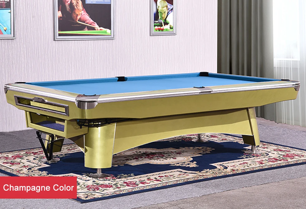 TQZ-01 Quality Slate Solid Wood  Table Tennis Billiard table8ft 9ft with Rubber Cushion Leather Pocket for Clubs for Pool Sports