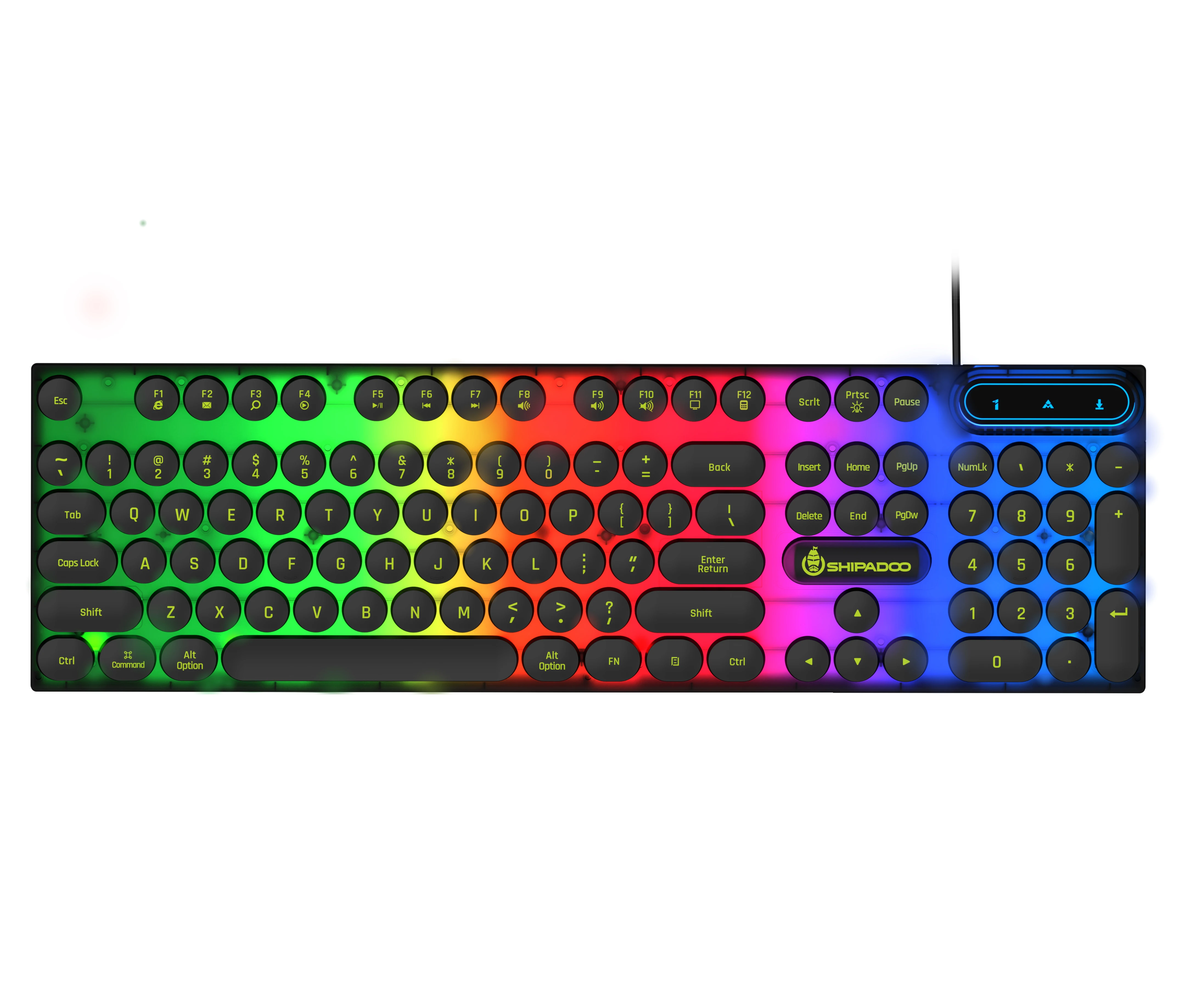 colorful Gaming Keyboard and Mouse Combo Membrane Keyboard 104 Keys Aluminum Panel USB Quiet Wired Keyboard for Windows Laptop
