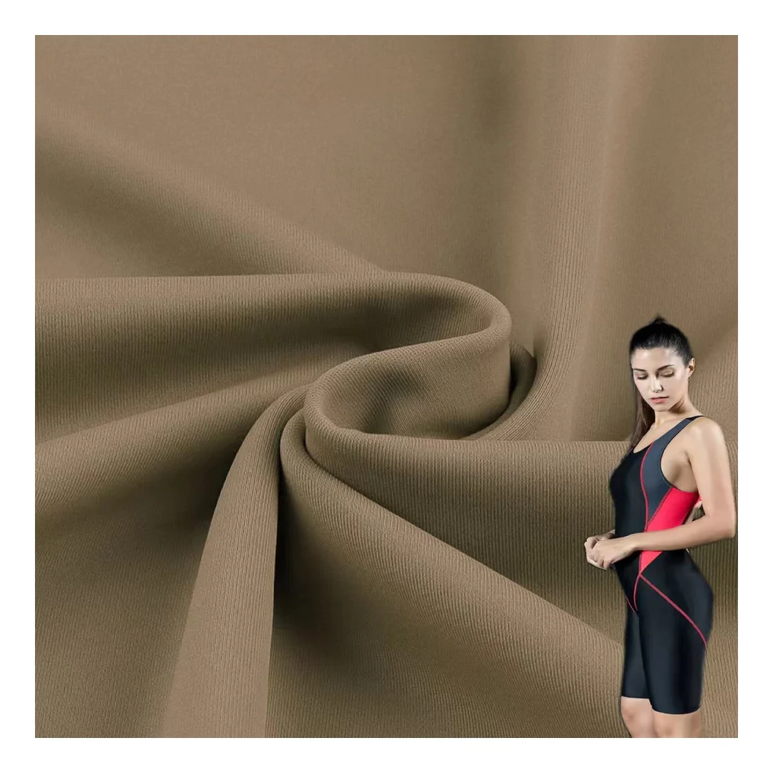 High elastic dry fit swimwear fabric 75%nylon 25%spandex 4 way stretch jersey fabric for yoga wear and bikini