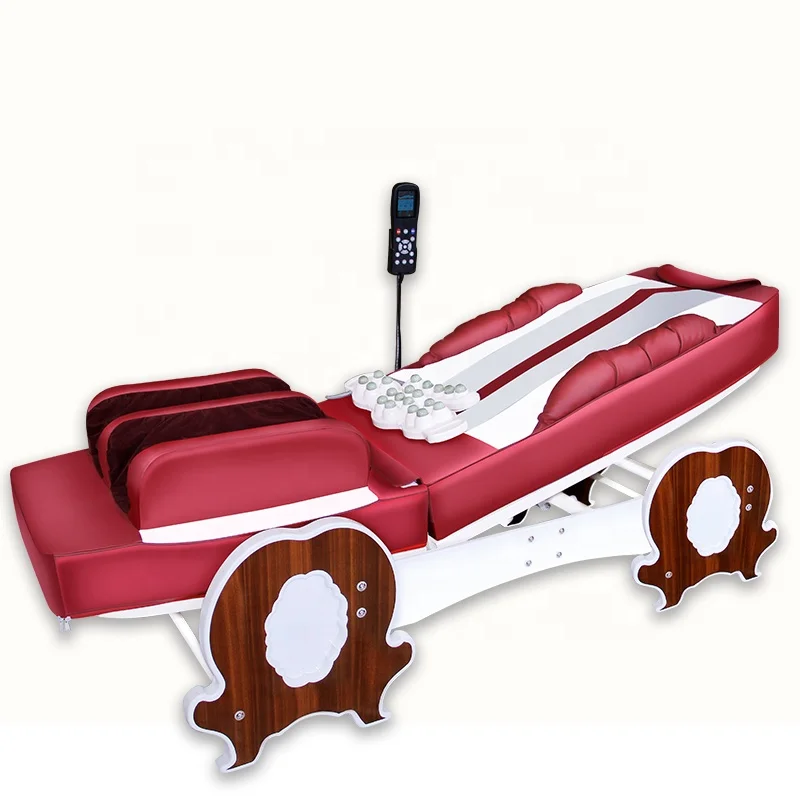 Jade stone 3D therapy thermal korea Acupressure massage bed with controller