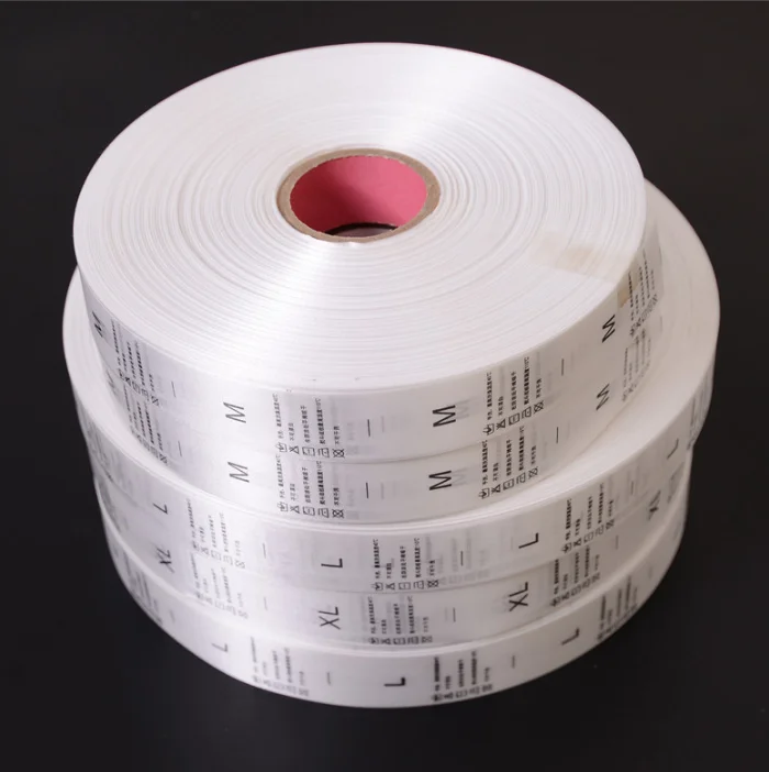 Custom Polyester Satin Fabric Printed Labels Multiple Colors Clothing Labels