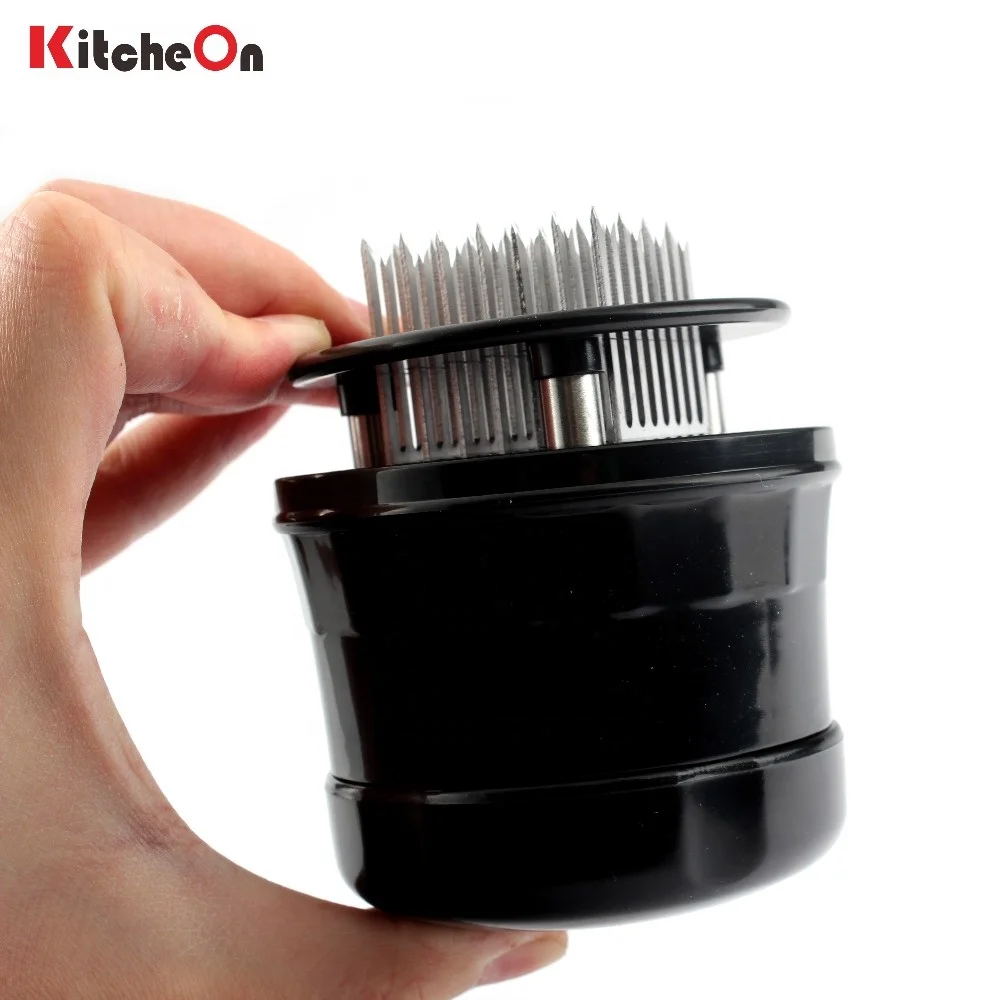 Professional Stainless Steel Meat Tenderizer with 56 Needle Blades