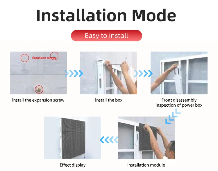 Front Back Mainteniance Wall Mounted Fixed Led Screen Panel P10 Advertising Pantalla Led Exterior